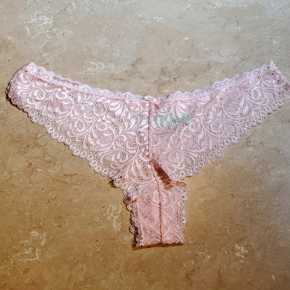 Honeydew Pink Lace Cheeky Panty XL